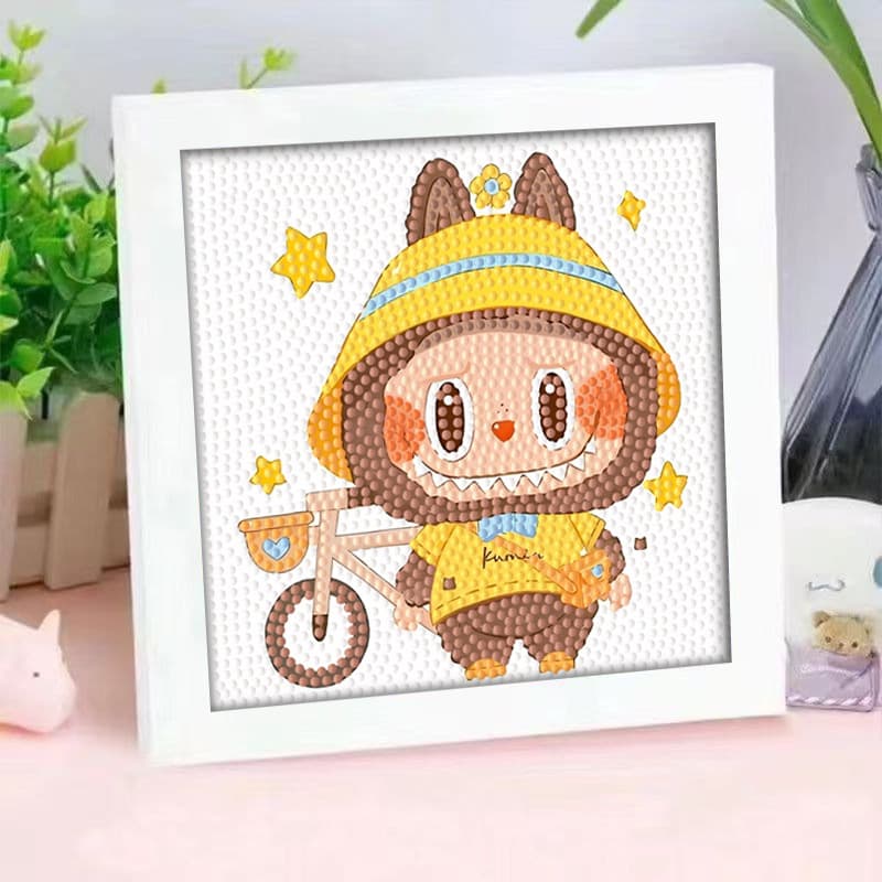 Children's Diamond Painting DIY Cross-border Handmade Cartoon Toy with Frame Dot Painting Children's Diamond Painting Factory Wholesale