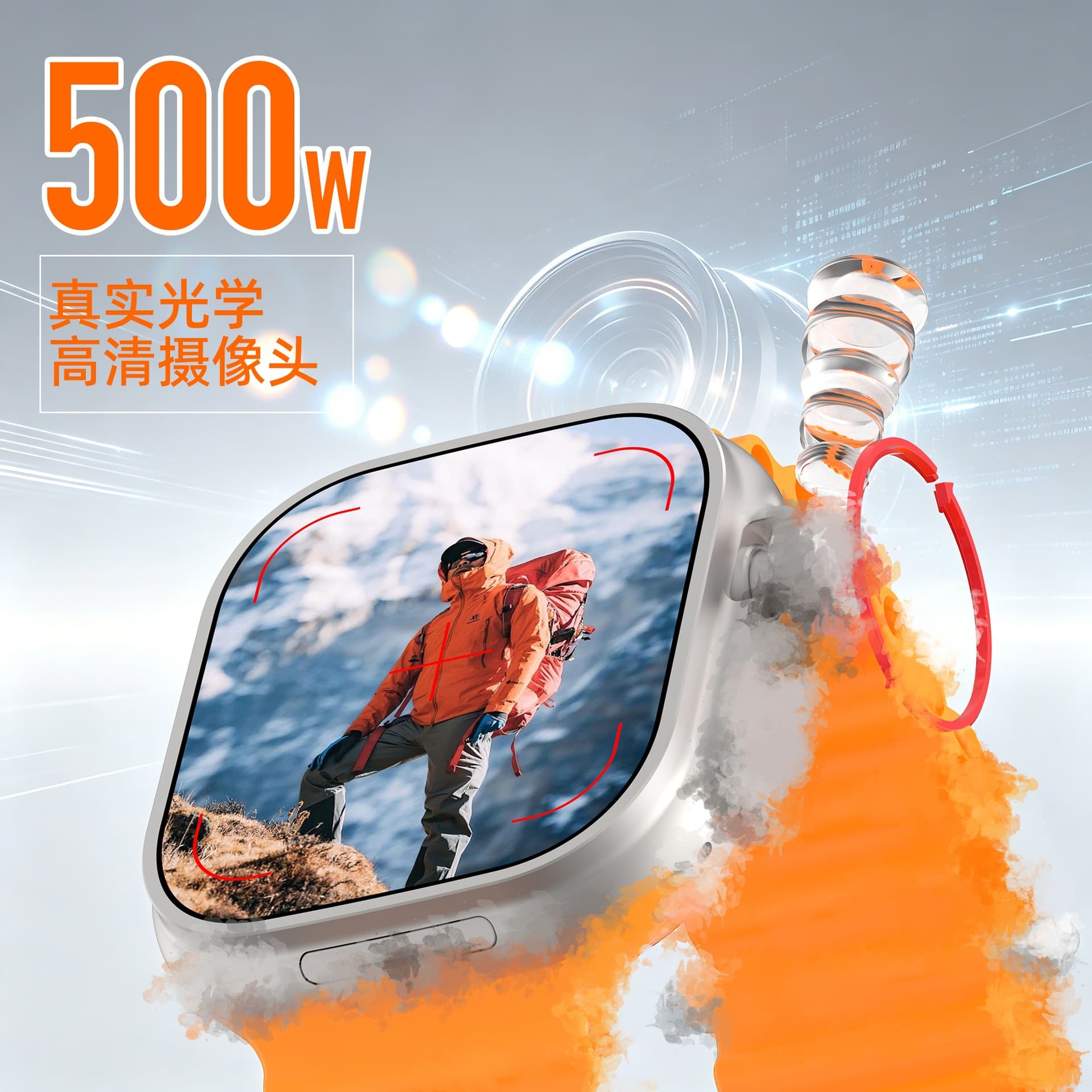 Chaodai W527 New CD12X Smart Card Watch with HD Camera Screen, Morse Code, and Fingerprint Unlock