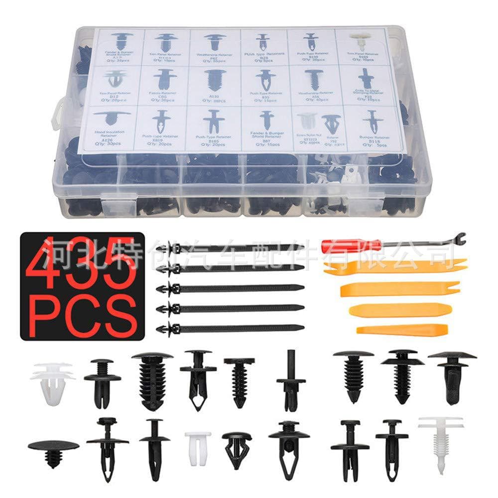 435pcs Clips Compatible with Ford JEEP Car Clips for Inner Lining Door Panel Bumper Hood Body Interior Trim Panel