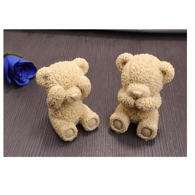 Trendy Bear Ice Cube Mold New Epoxy Resin Candle Mold Factory Direct