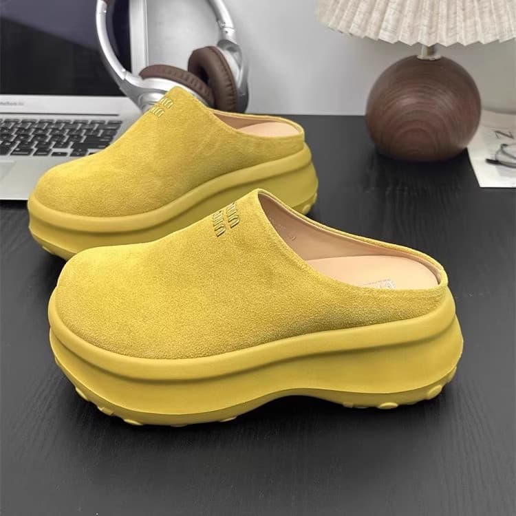 Super Stylish Lazy Half-Slippers for Women, Outdoor Wear, Thin Platform Shoes, Women's 2026 New Hot-Selling Model, Super Popular Height-Increasing Thick-Soled Shoes
