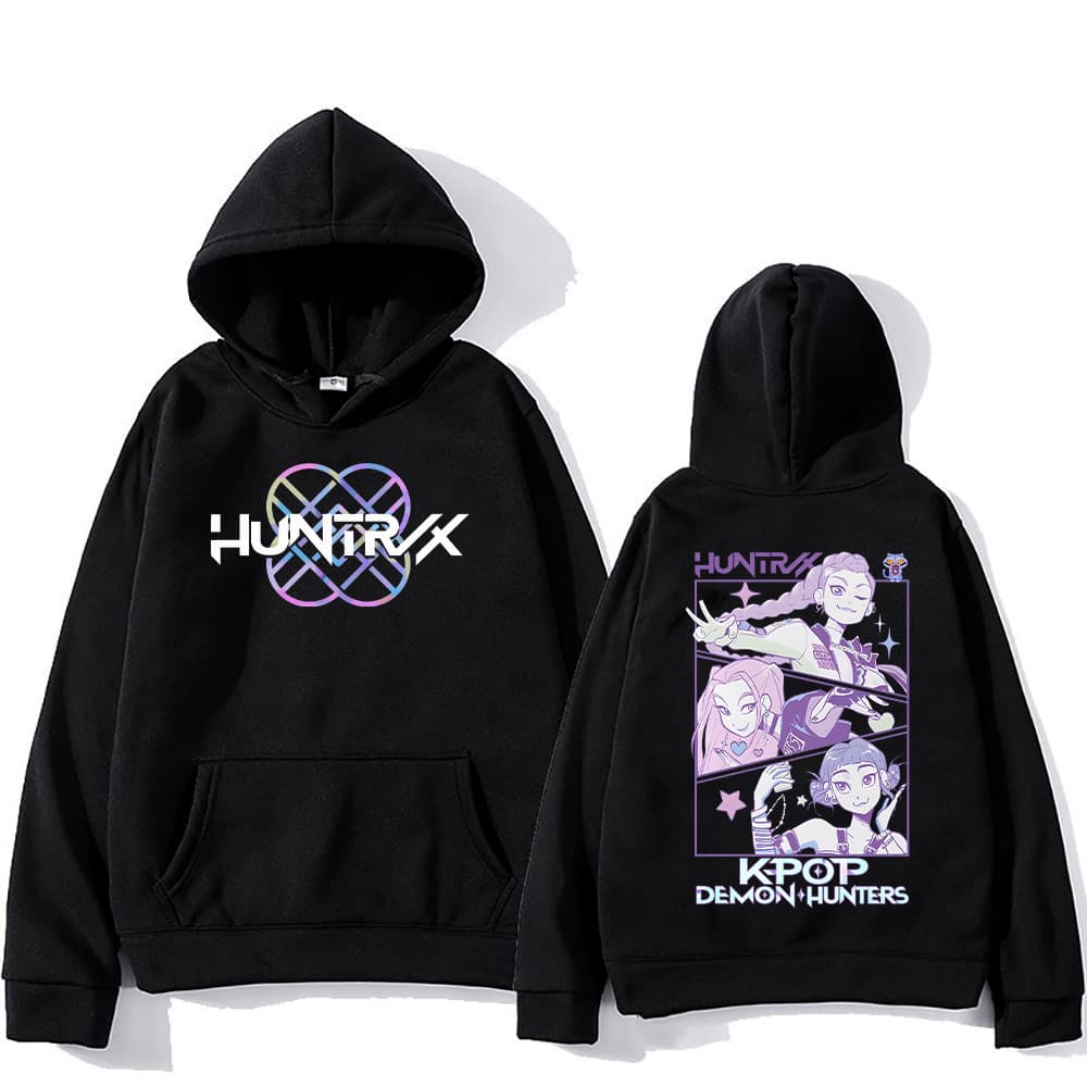 Kpop Demon Hunters Hoodies Merch Kpop Men Women Sweatshirt F