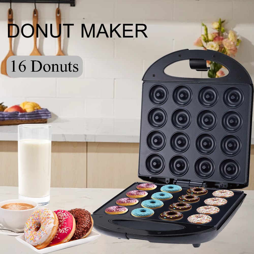 110V donut machine 16-hole breakfast bread machine double-sided heating light food machine 110V sandwich household multi-function