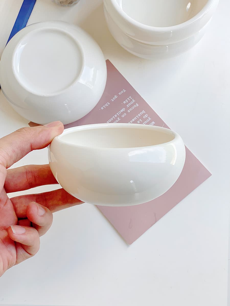 Korean-style Ins Ceramic Rice Bowl, Mini Diet Bowl, Small Round Bowl Dish, Household Steamed Egg Bowl, Kids Bowl, Baby Food Bowl