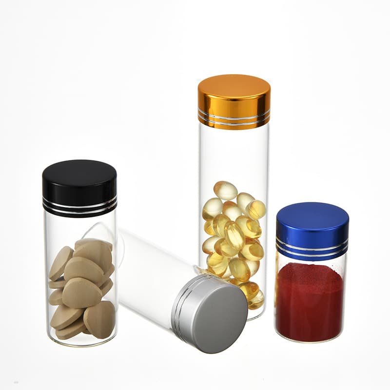 30mm Diameter Glass Bottle Mini Medicine Bottle Cordyceps Food Grade Packaging Bottle Pills Scented Tea Candy Empty Sealed Jar
