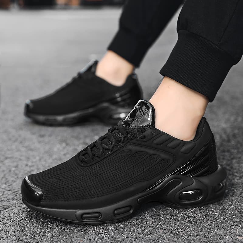 Spring 2025 Men's Breathable Running Shoes Casual Sporty Couple Mesh Upper Rubber Sole Round Toe Non-Leather Leisure Shoes