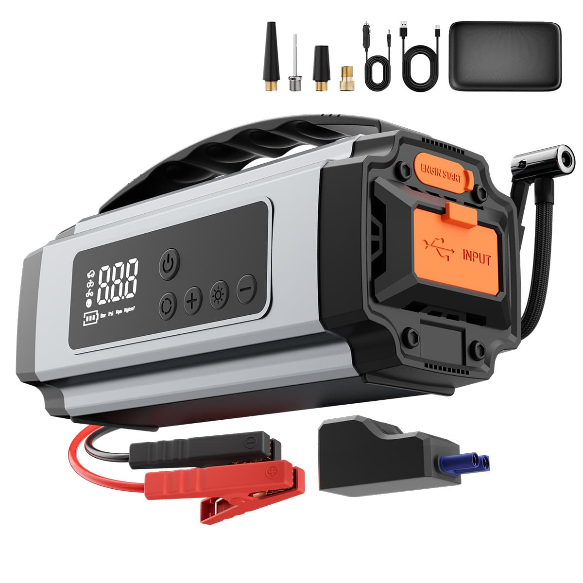 [Strictly Selected] Car Air Pump Car Tire Electric Air Pump and Power Bank All-in-One Emergency Start Power Supply
