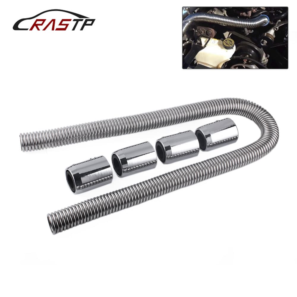 Cross-border car modification accessories cooling water pipe set engine radiator 24 stainless steel hose 48 inches