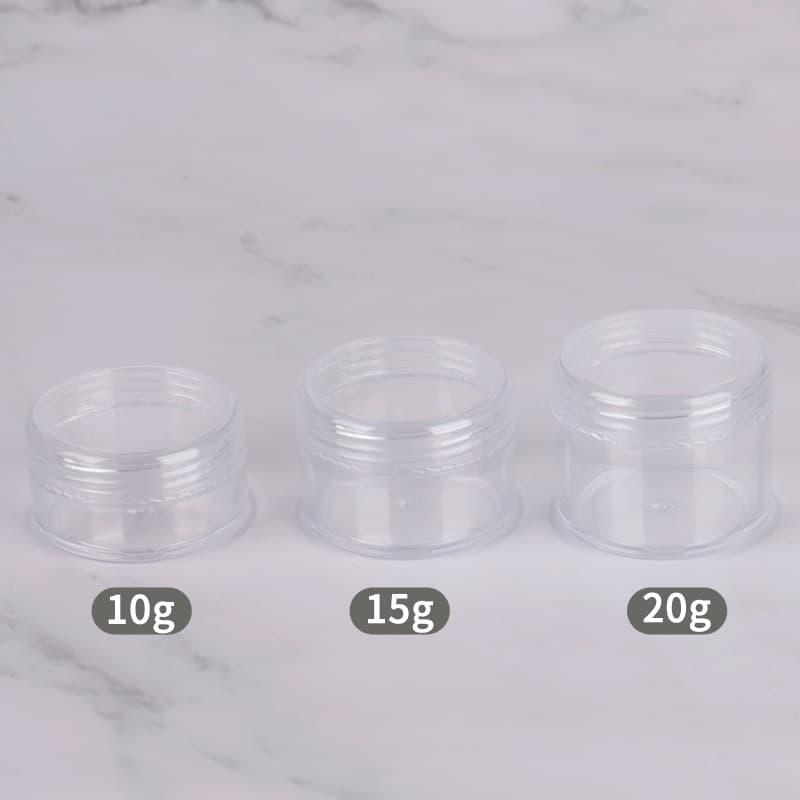 10 15 20g PS Cream Jar Face Mask Foam Bottle Sample Bottle Cosmetics Skincare Packaging Refillable Container