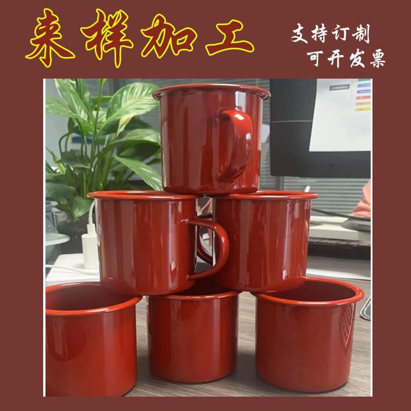 Factory wholesale thickened old-fashioned enamel cup creative coffee cup outdoor mug high-value enamel cup nostalgic
