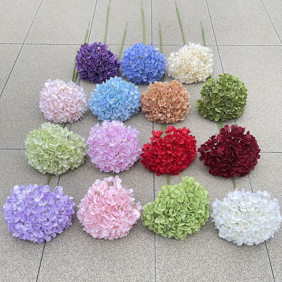 Artificial Flowers, 216 Pieces of Beautiful Large Hydrangeas, Wedding Aisle Decoration, Home Decor