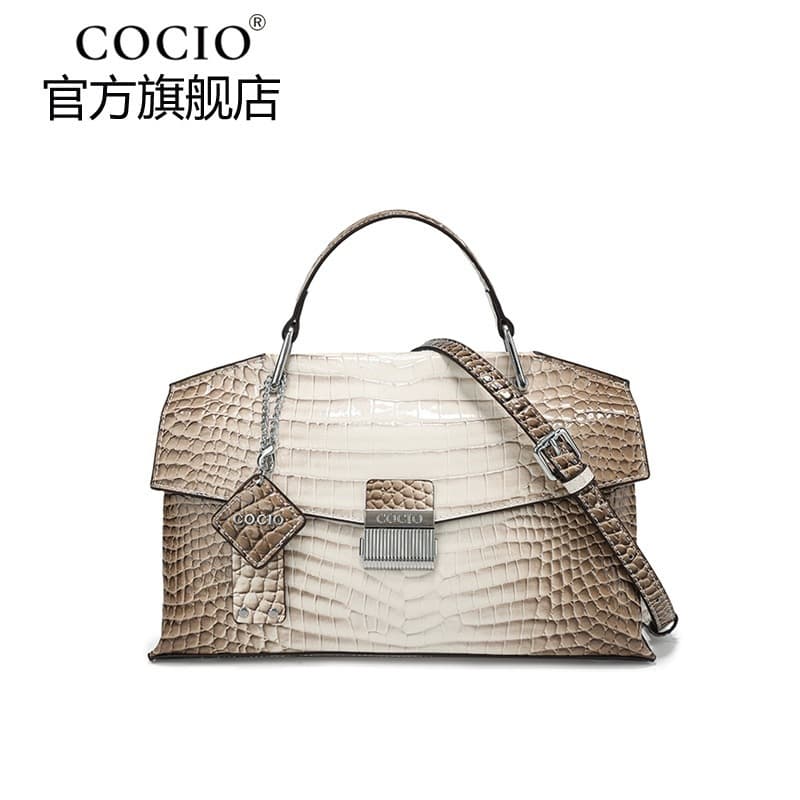Cross-border delivery of hot-selling women's bags, new product COCIO new textured Himalayan white portable messenger bag