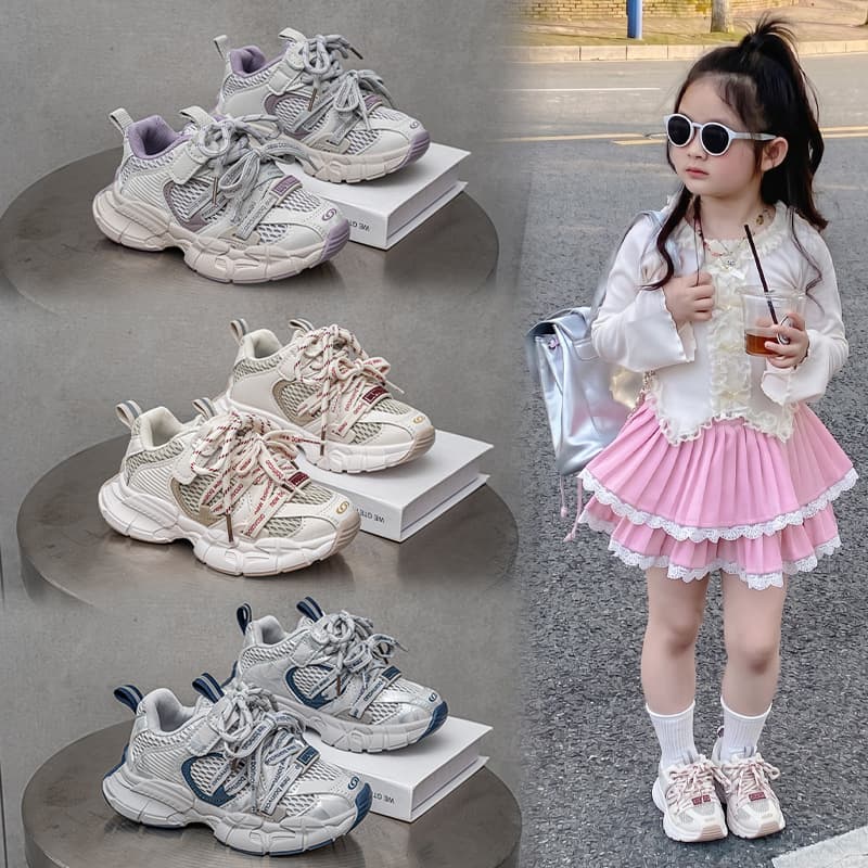 Children's Sports Shoes 2026 Autumn New Style Kids Casual Running Shoes for Boys Korean Fashion Versatile Dad Shoes for Girls