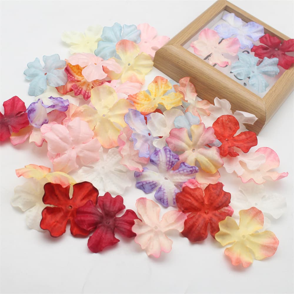 Simulated barbecue edge hydrangea flower slices semi-finished products simulated flowers artificial flowers home shoes and hats wedding decoration accessories