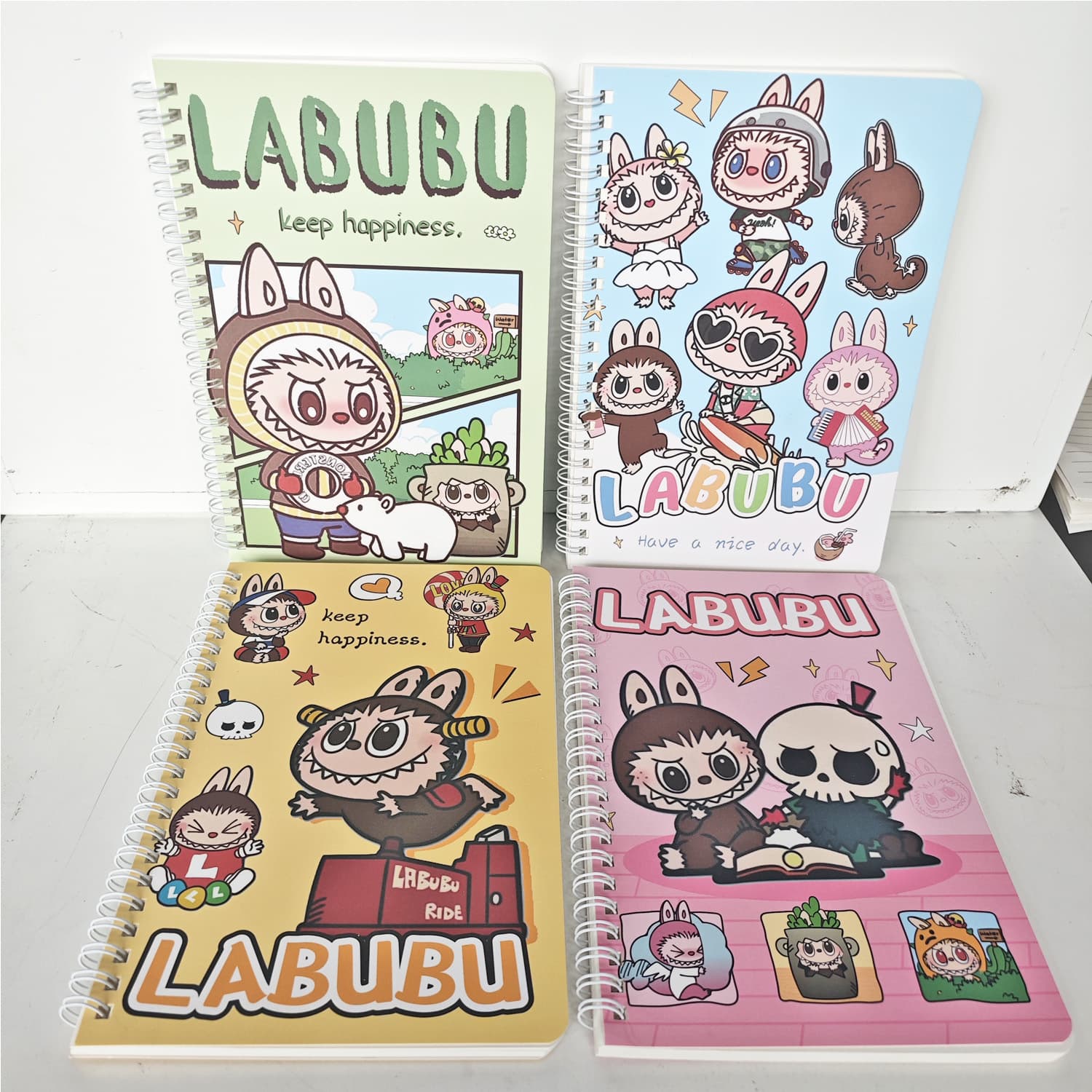 Foreign trade popular LABUBU cute coil book creative popular LABUBU horizontal hand ledger student notebook cross-border