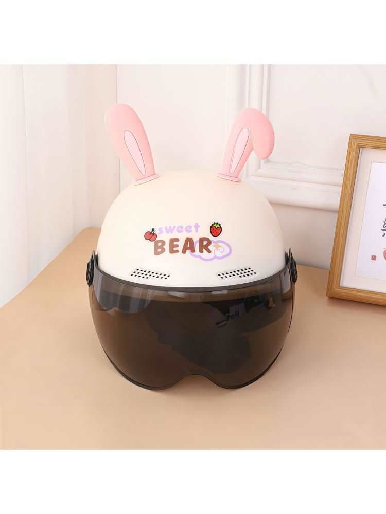 Electric Scooter Helmet High-Fashion Decoration Light Helmet Accessories Rabbit Ears Wings Motorcycle Cap Accessories