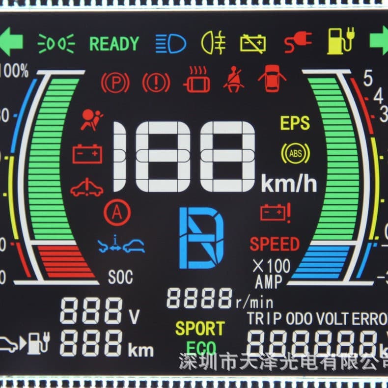 LCD Screen Manufacturer Segment LCD Negative Display Affordable Price