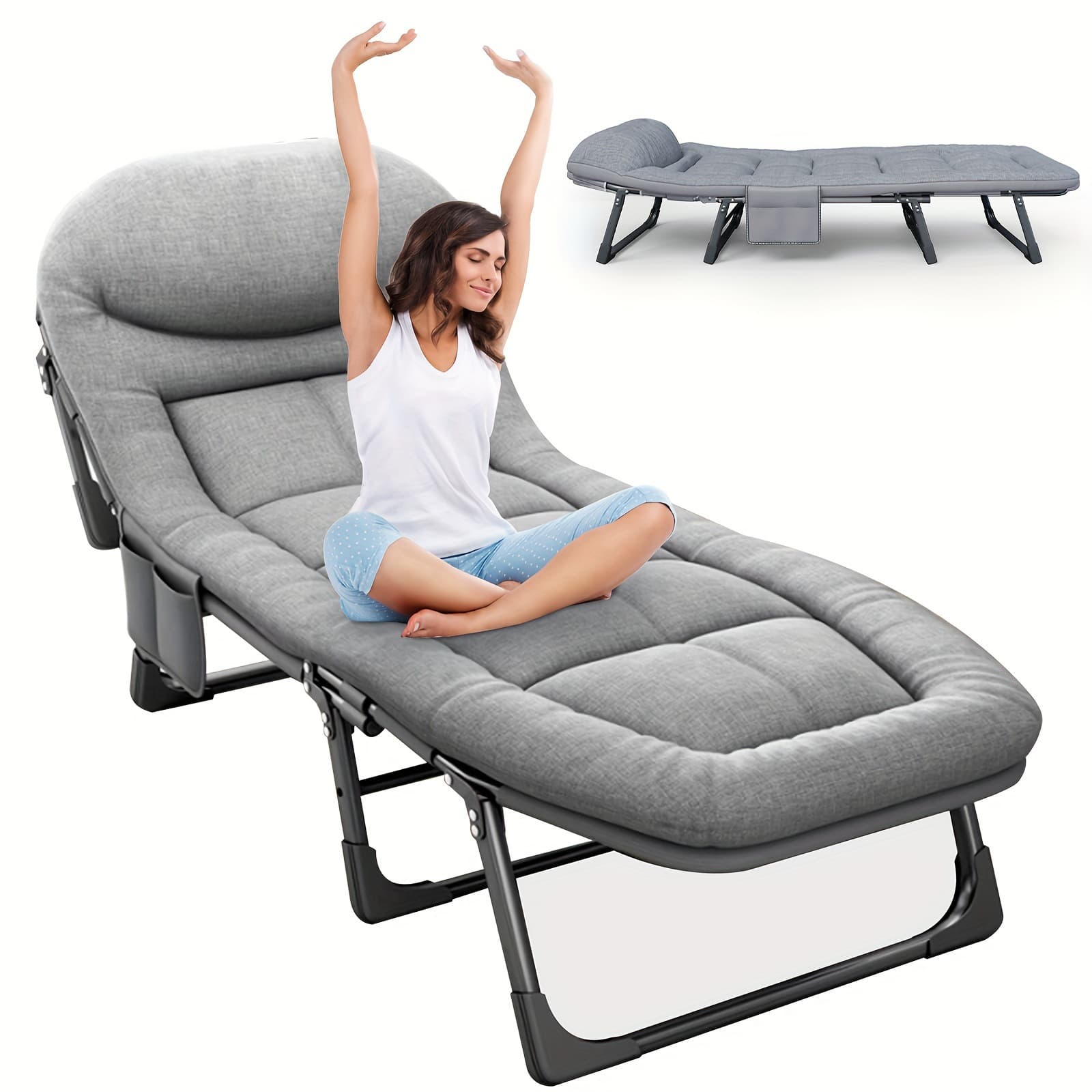 2025 New Cross-Border Dropshipping Folding Adult Camping Bed Portable Folding Bed