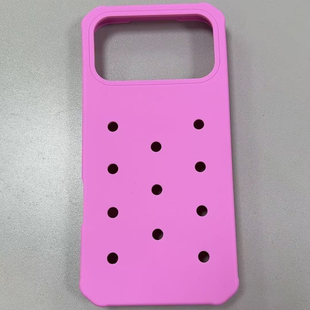 Pure Silicone Perforated Phone Case for Apple 16 Pro Max Shockproof Skin-Feel Heat Dissipation 14 iPhone 15 Protective Cover