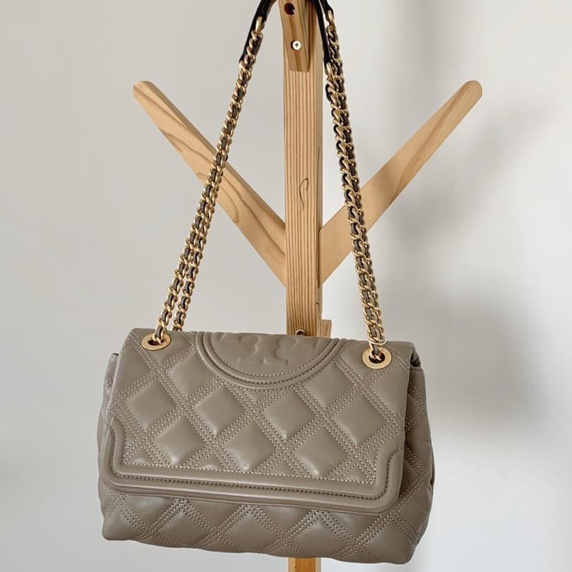 TB Women's Fleming Lambskin Quilted Chain Mini Bag, Chanel-style Casual Flap Shoulder Crossbody Handbag