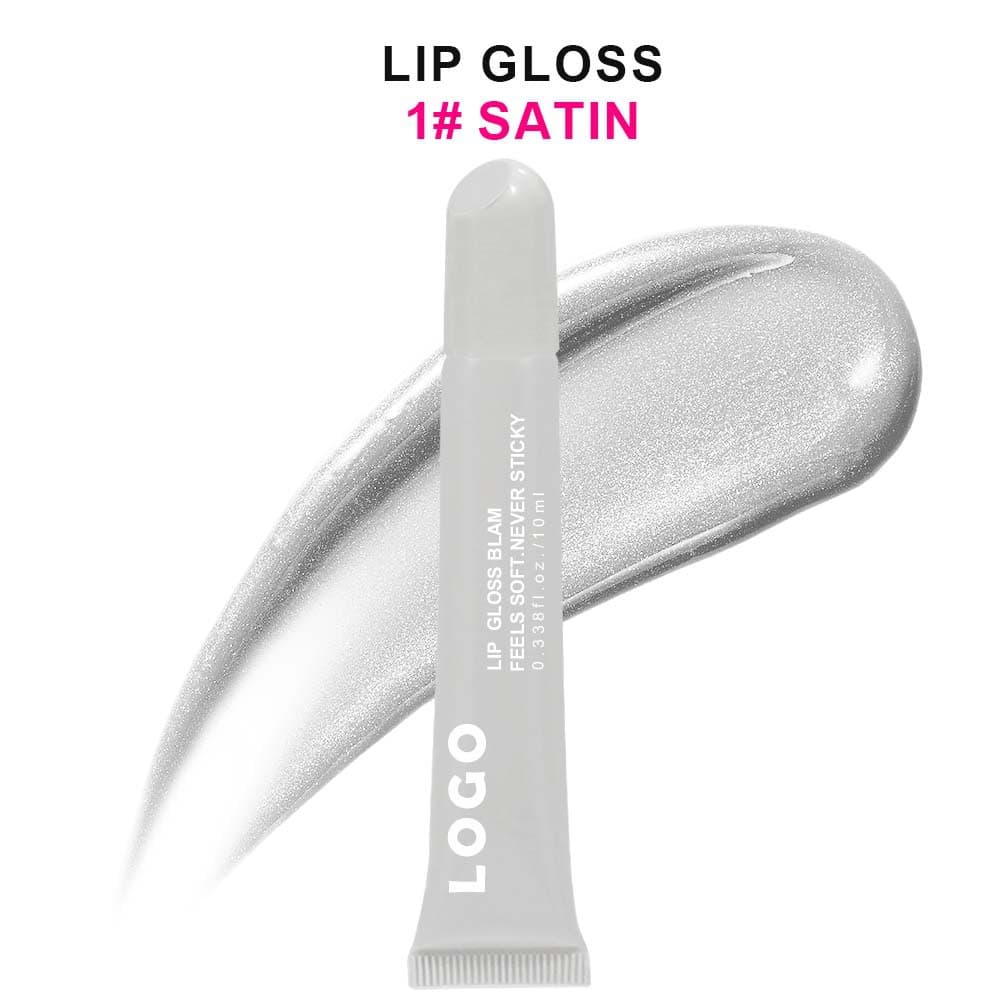 Cross-border stock custom no-logo peptide lip gloss liquid lip gloss water-gloss plumping oil moisturizing nourishing lip gloss