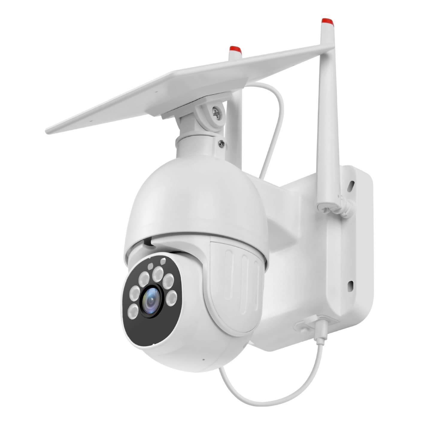 TUYA Solar 6-Light Ball Machine HD Camera WiFi Outdoor Monitoring Remote Monitoring Two-Way Voice