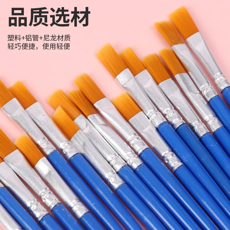 Factory Wholesale Digital Oil Painting Brushes Ultra-Fine Paint Pens Kids Graffiti Nylon Liner Brushes Flat Tip Watercolor Brushes