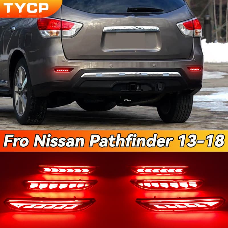 For 2013-2018 Nissan Pathfinder Rear Bumper Light - Modified LED Brake Light Rear Bumper Light Turn Signal