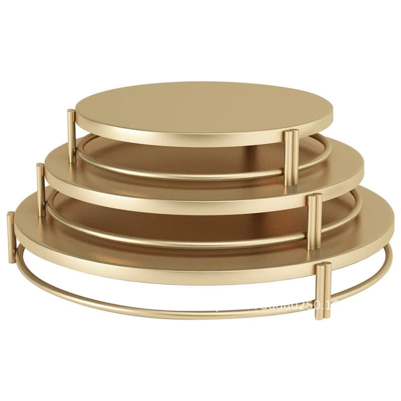 Yama European-style Cake Stand Fruit Dessert Plate Creative Gold Dessert Tray Iron Single-layer Cake Plate