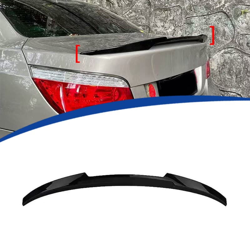 Suitable for 05-11 BMW 5 Series E60 rear wing M4 model paste installation ABS blow molding material bright black
