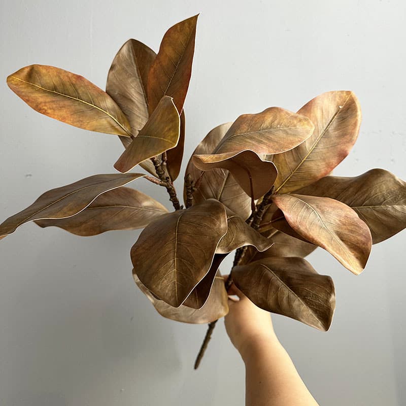 Artificial Magnolia Leaf Plant, Magnolia Branch, Camellia Greenery, Floral Arrangement Decoration, Magnolia Tree, White Bowl Flower Bud Leaf Bonsai