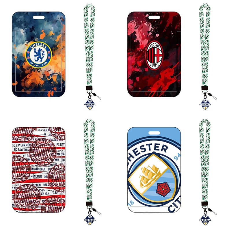 World Cup Football Amazon JD Work Pass Bank Card Holder with Lanyard Exhibition Work Badge Name Tag Wholesale