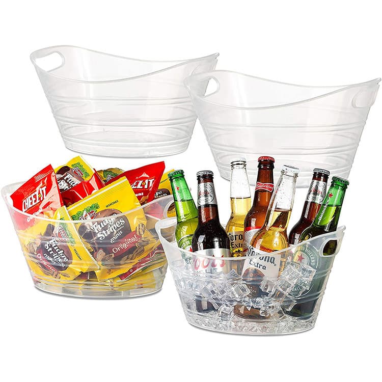 Plastic bucket ice bucket Yuanbao bucket plastic oval bucket plastic basin plastic ice bucket 4.5L bucket