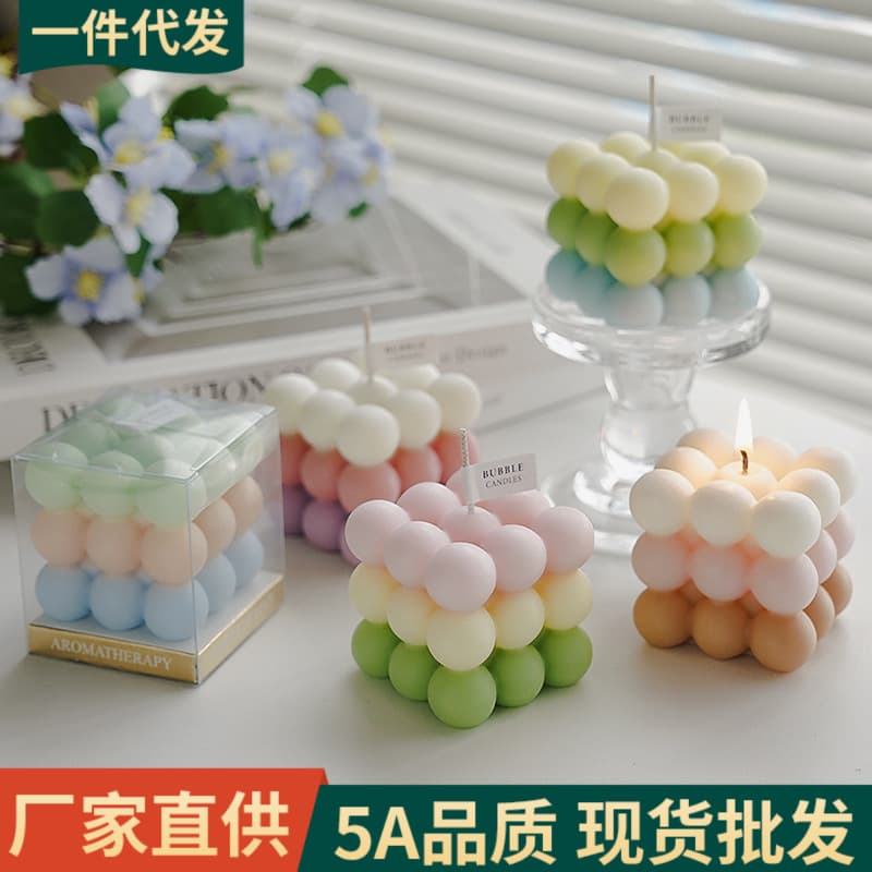 Cross-border Fragrance Handmade Candle Creative Niche Premium Gift Candle Cube-shaped Aromatherapy Candle
