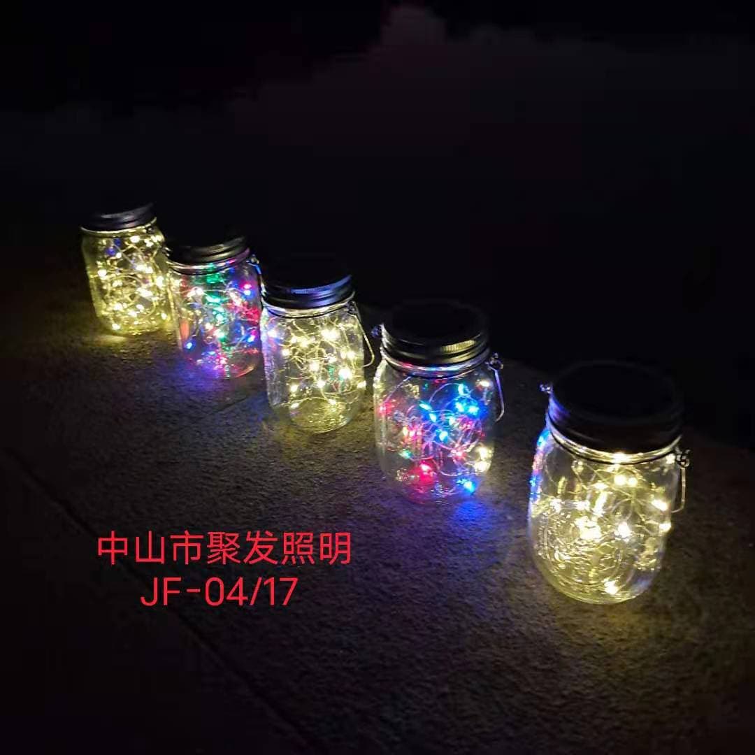 Solar Mason Jar Outdoor Rainproof Landscape, Balcony, Garden, Courtyard Decorative Light