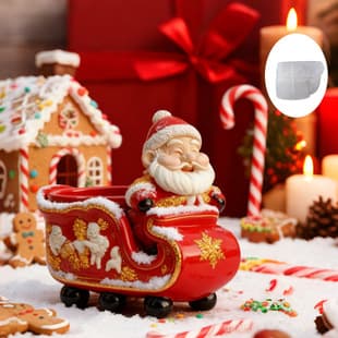 Yindian Christmas Santa Claus Sleigh Silicone Mold DIY Resin Storage Cup Flower Pot Ornament Silicone Mold