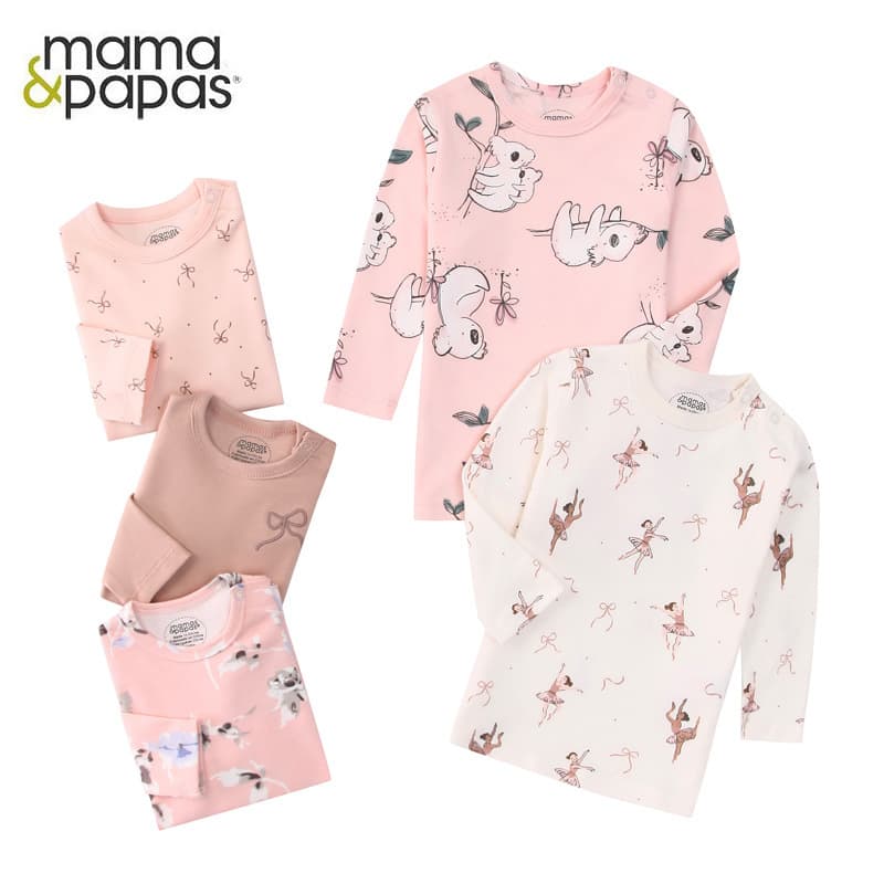 Foreign Trade Children's Wear Autumn Style Kids Cartoon Print Home Long-sleeve Top T-shirt Mixed Color Five-piece Gift Box Cross-border Drop Shipping