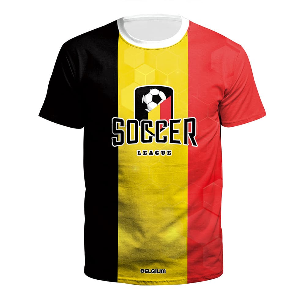2022 summer European and American Football World Cup fans cheer for the national team uniform 3D printed short-sleeved shirt