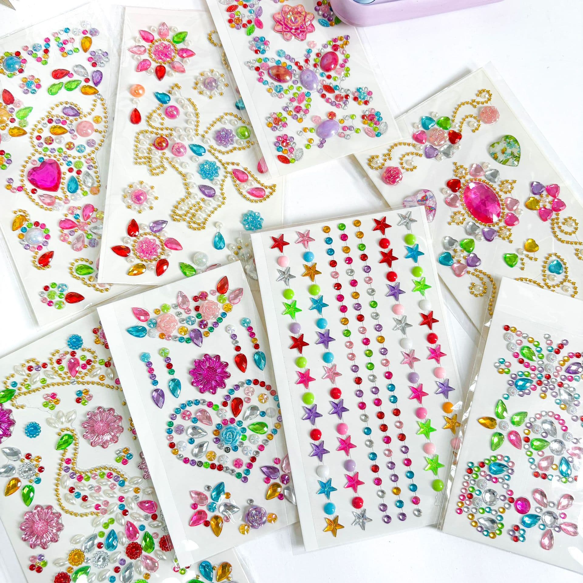 Creative Decorative DIY Stickers For Children's Handmade Account Books Crystal Drill Stickers Wholesale From Amazon Cross-border