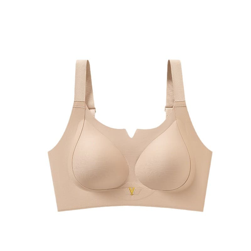 Plus Size Wire-Free Bra for Women, Invisible Minimizer Bra, Anti-Sagging Seamless Full Cup Bra with Side Support