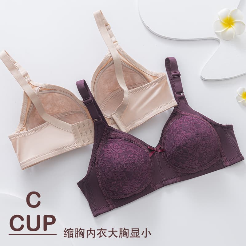 Minimizing Lace Bra for Women, Anti-Sagging, Wire-Free Push-Up, Bust Reduction, No Nipple Show, Plus Size Bra in Stock