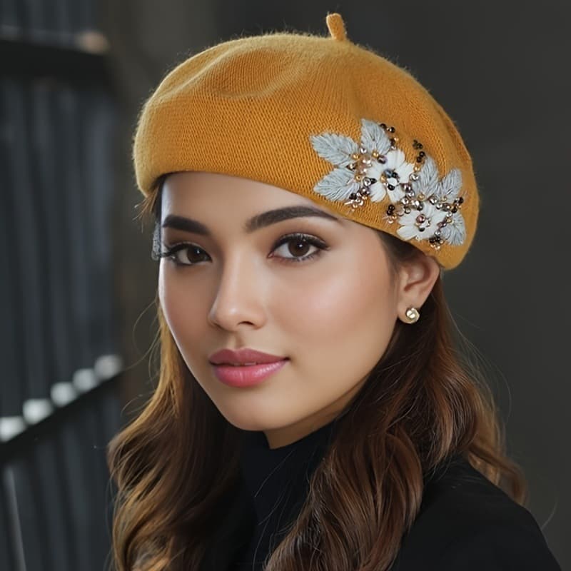 2025 New Cross-border Drop Shipping Embroidered Beret