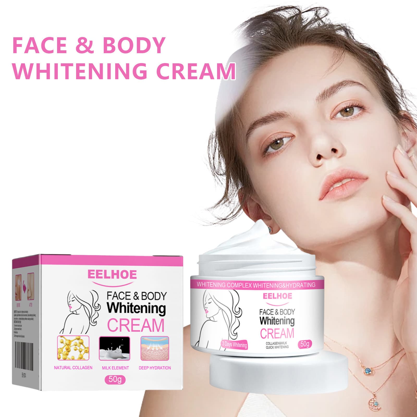 EELHOE Softening Body Lotion Moisturizing, soft, brightening, even skin tone, gentle care and refreshing body milk
