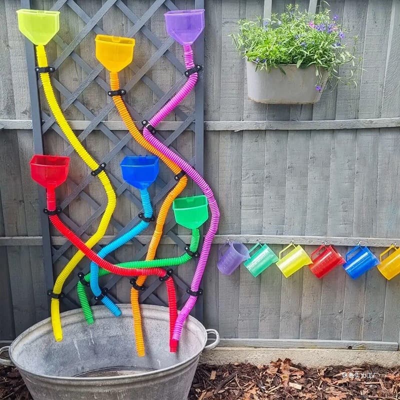 Open-ended Water Play Wall Toy Set for Kids, Sensory Garden Transformation Early Education