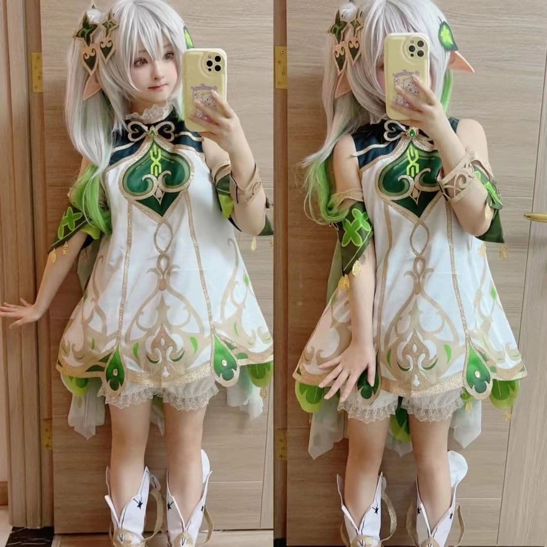 Nahida Cosplay Costume Genshin Impact Little Lucky Sumeru Cosplay Children Lolita Game Anime Wig