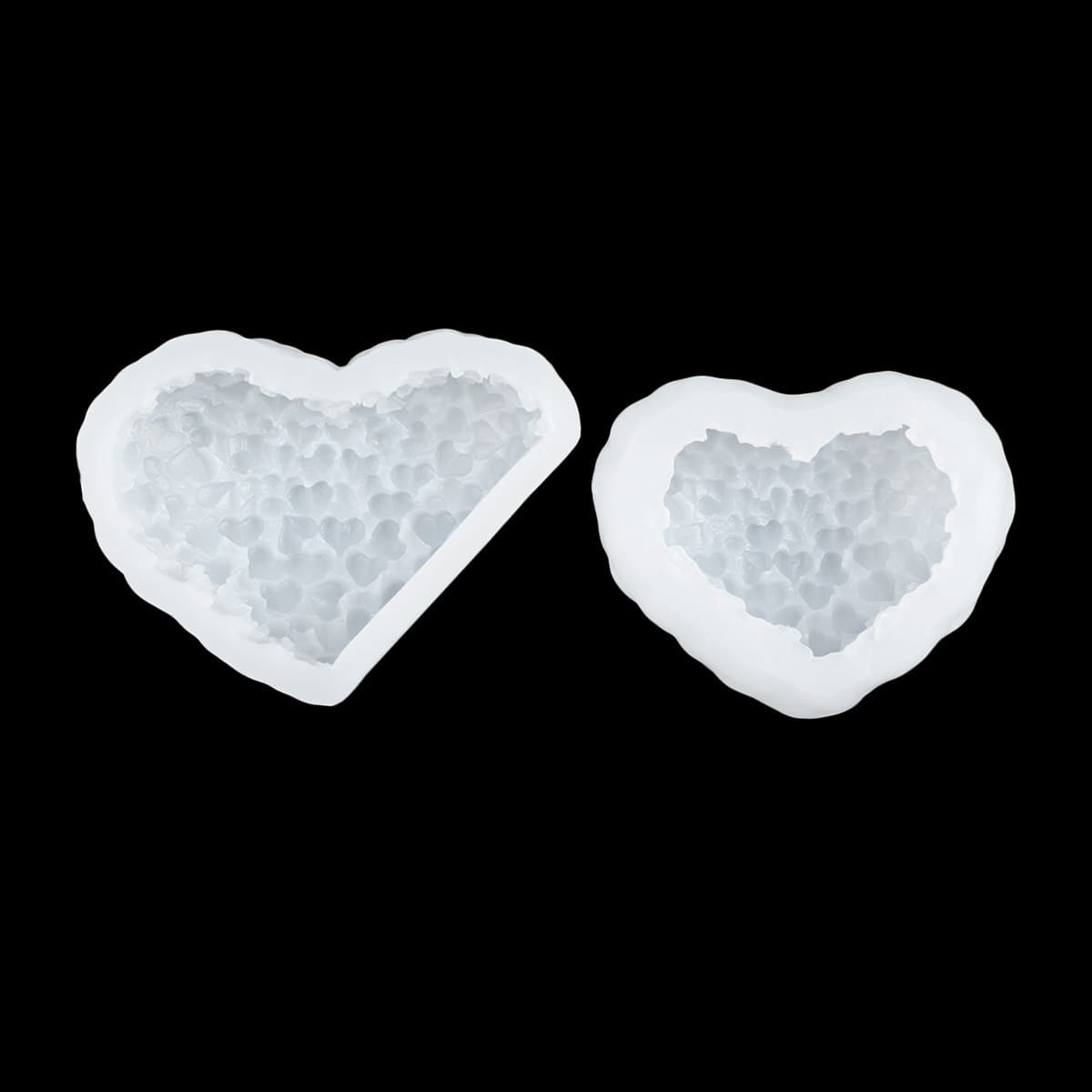 Valentine's Day Heart Aromatherapy Candle Silicone Mold DIY 3D Mousse Cake Heart-Shaped Chocolate Fondant Mold