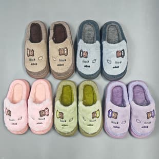 Couple Warm Fleece-Lined Cotton Slippers Winter Non-Slip Thick Sole Home Shoes Men Women Indoor Household Fleece Slippers Wholesale