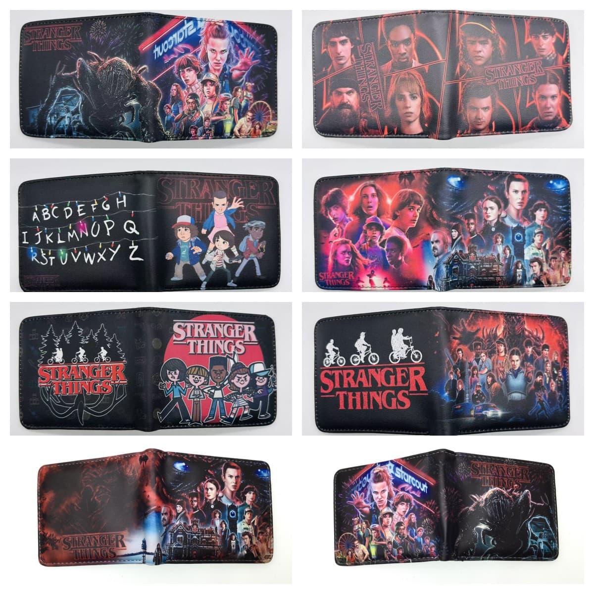 Stranger Things Series PU Material Student Wallet Money Clip Card Holder ID Case