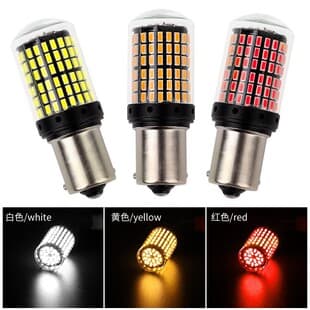 T20 Car LED Turn Signal Brake Light 1156 144 SMD 3014 High Brightness Reverse Light Decoder Constant Current Anti-Flicker