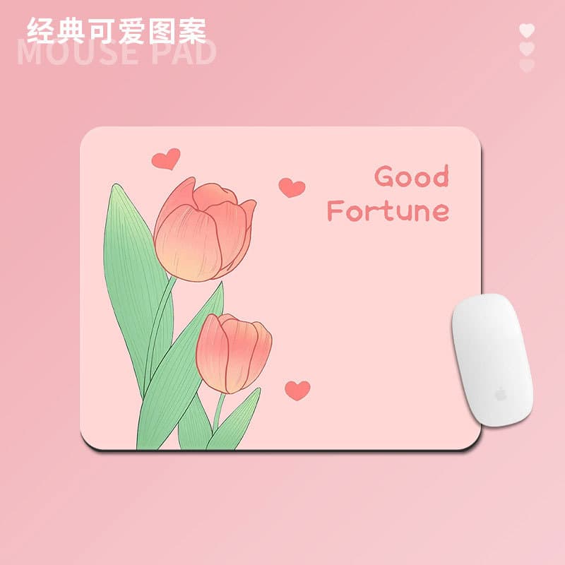 Cute Cartoon Small Mouse Pad for Office Use, Thickened Wrist Support Comfortable and Stain-Resistant, Cute Small Mouse Pad for Women